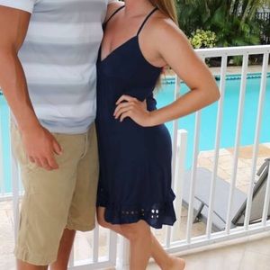 American Eagle Navy Middi Dress